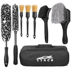 TTRCB 8-piece wheel brush set for thorough rim cleaning