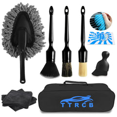 TTRCB car detailing kit interior cleaner demonstrates thorough cabin cleaning and crevice access.