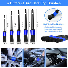 TTRCB soft detailing brushes tackle vents, dashboards, and small crevices.