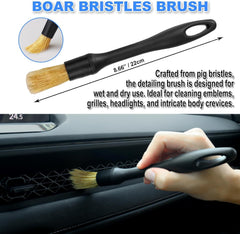 TTRCB ultra-soft microfiber detail brush cleaning leather, preserves surface finish