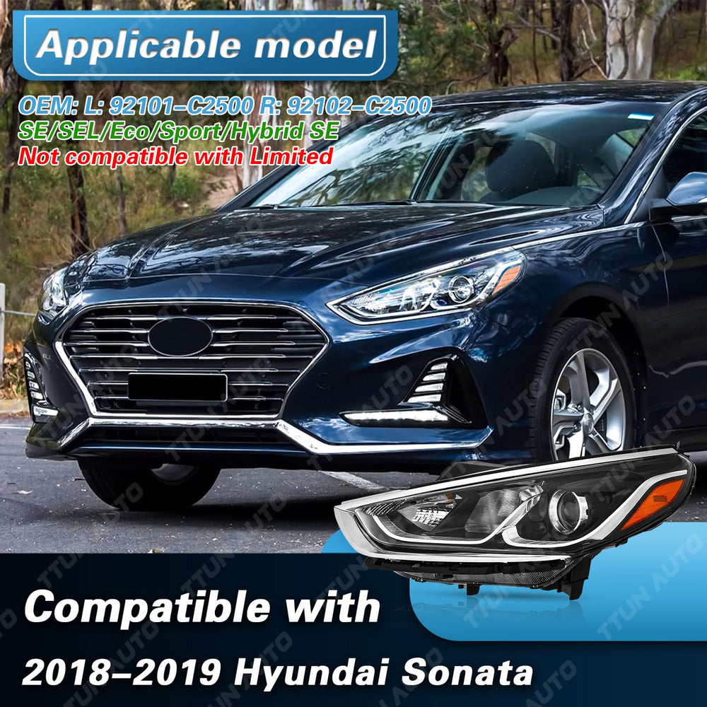 TTUN AUTO halogen bulbs detail for Hyundai Sonata, ready to install