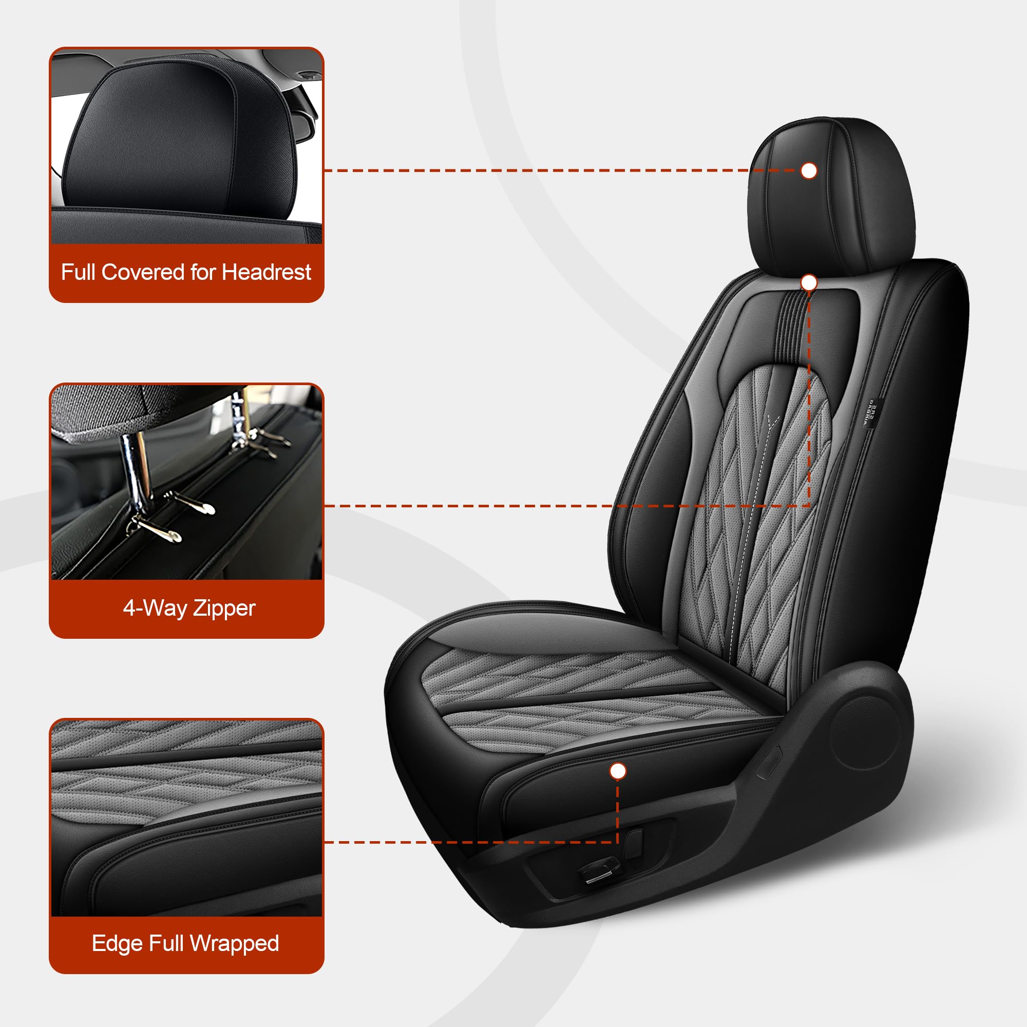 TTX LIGHTING airbags-safe stitching keeps seat function intact