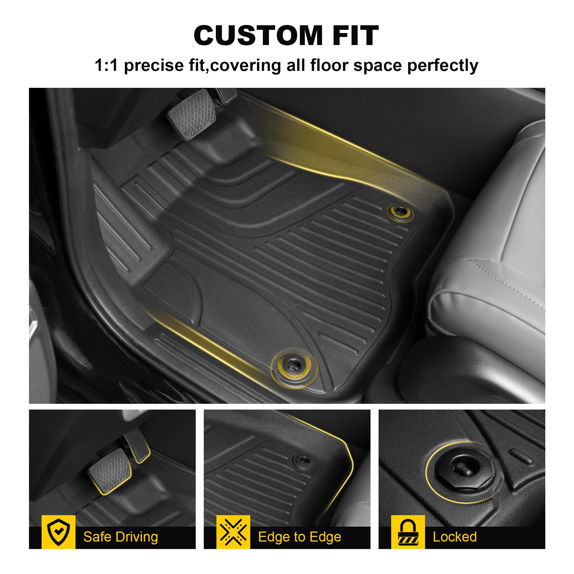 TTX LIGHTING CR-V mats with retention buckles stay securely in place.