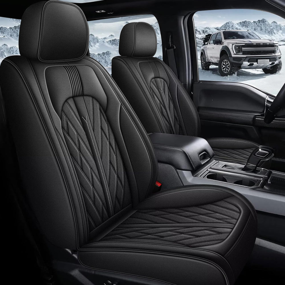 TTX Lighting Ford F150 front seat cover with diamond stitch protects and elevates interior