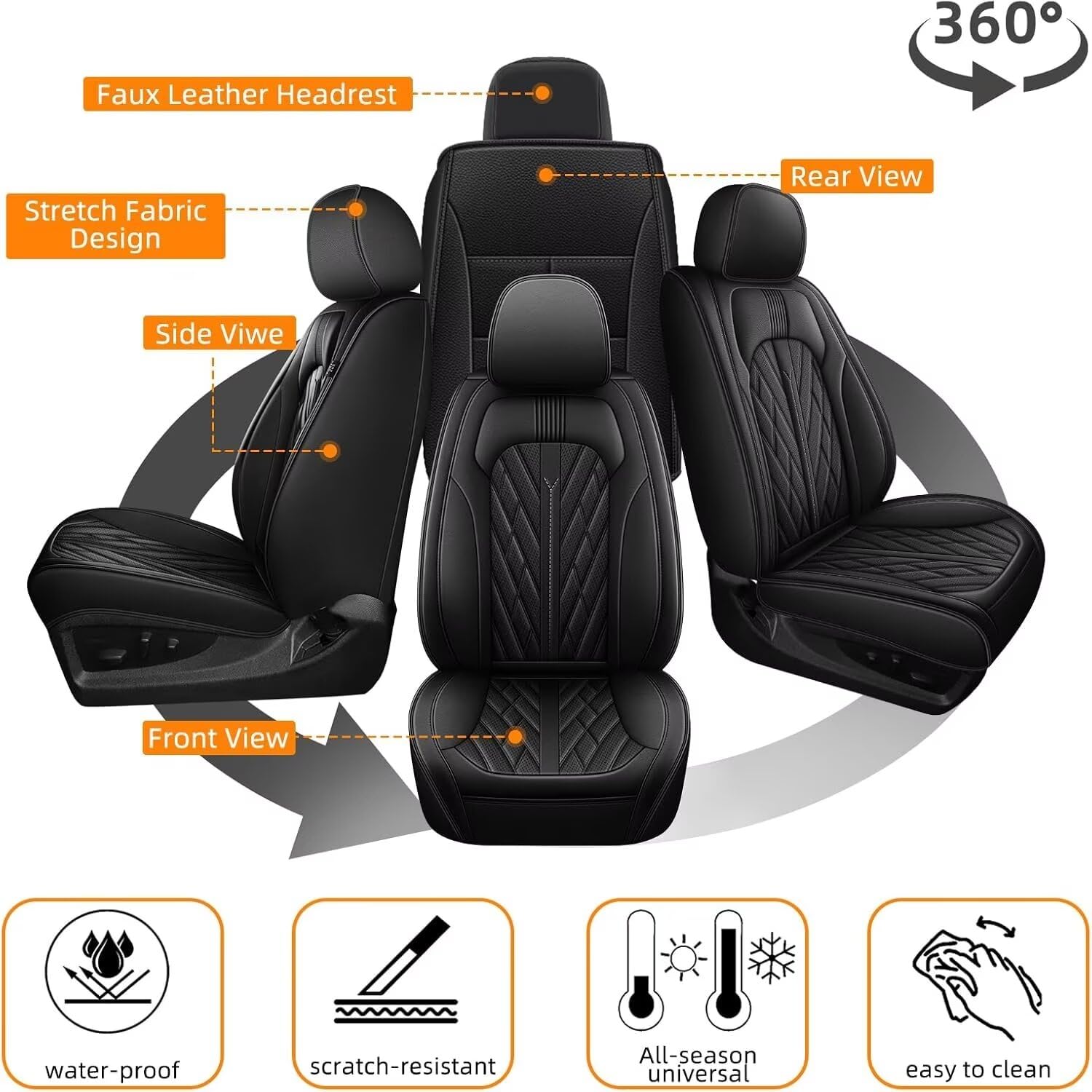 TTX Lighting front seat storage pockets add convenient organization on long drives