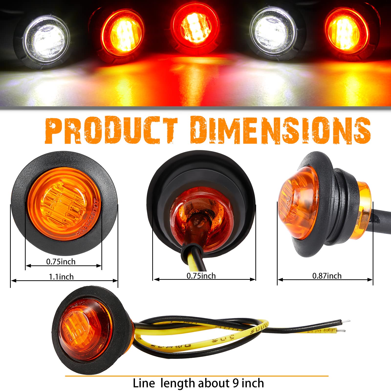 Tuanse red indicator light enhances signaling for trailers and RVs.
