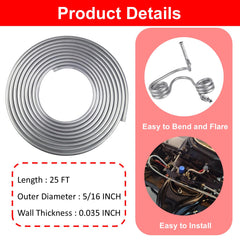 TUBPRO 5/16-inch aluminium tubing for brake lines, easier to bend and install