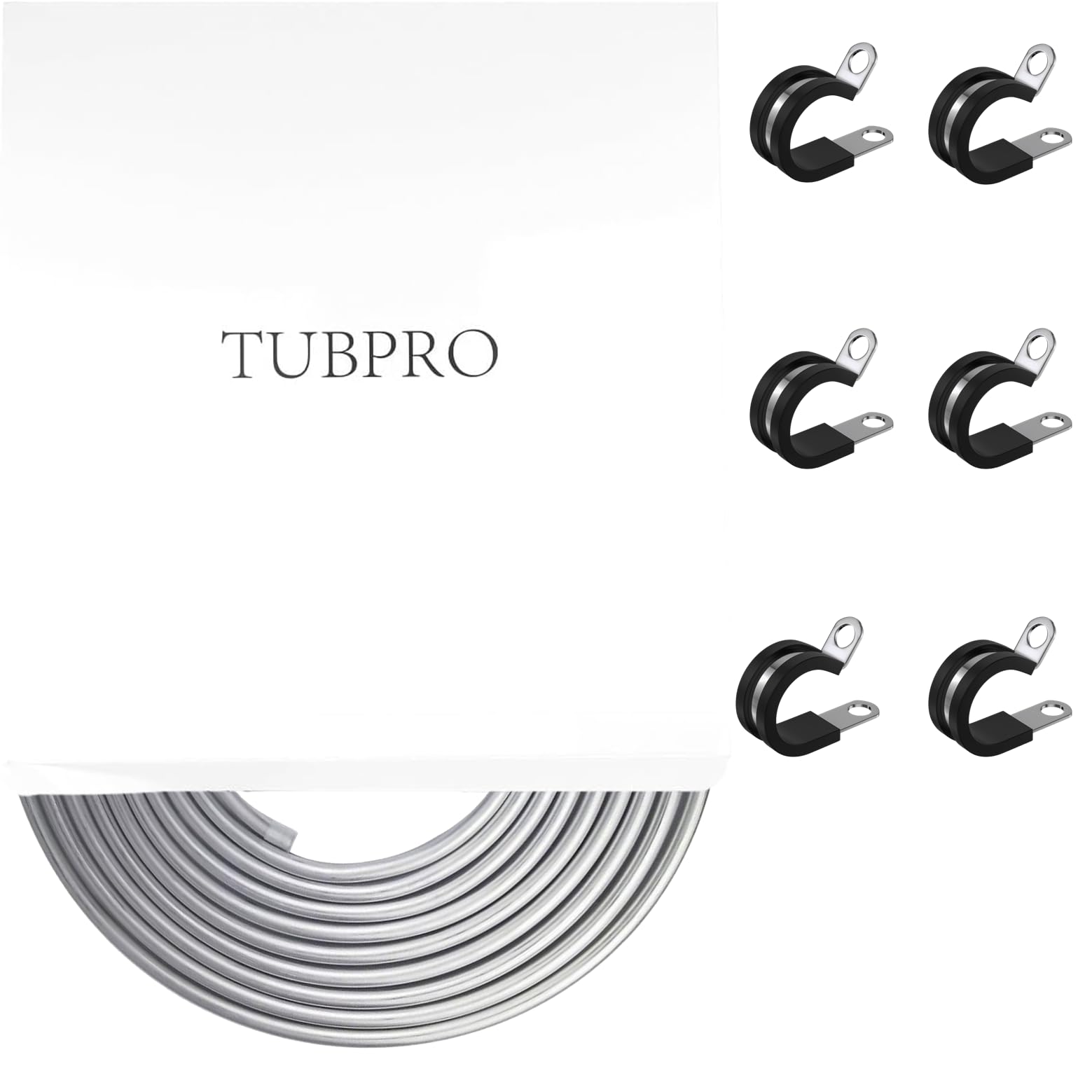 TUBPRO 6pcs-clamps-holders securing tubing and simplifying installation