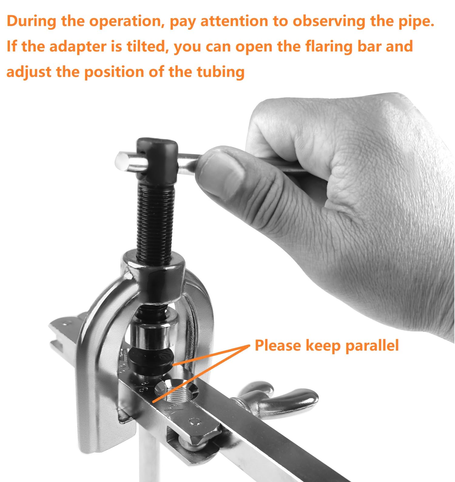 TUBPRO tube cutter in action for easy pipe cutting