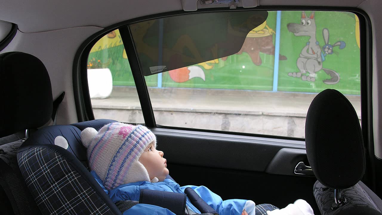 TuckVisor blocks UV rays and glare to reduce sun exposure during drives.