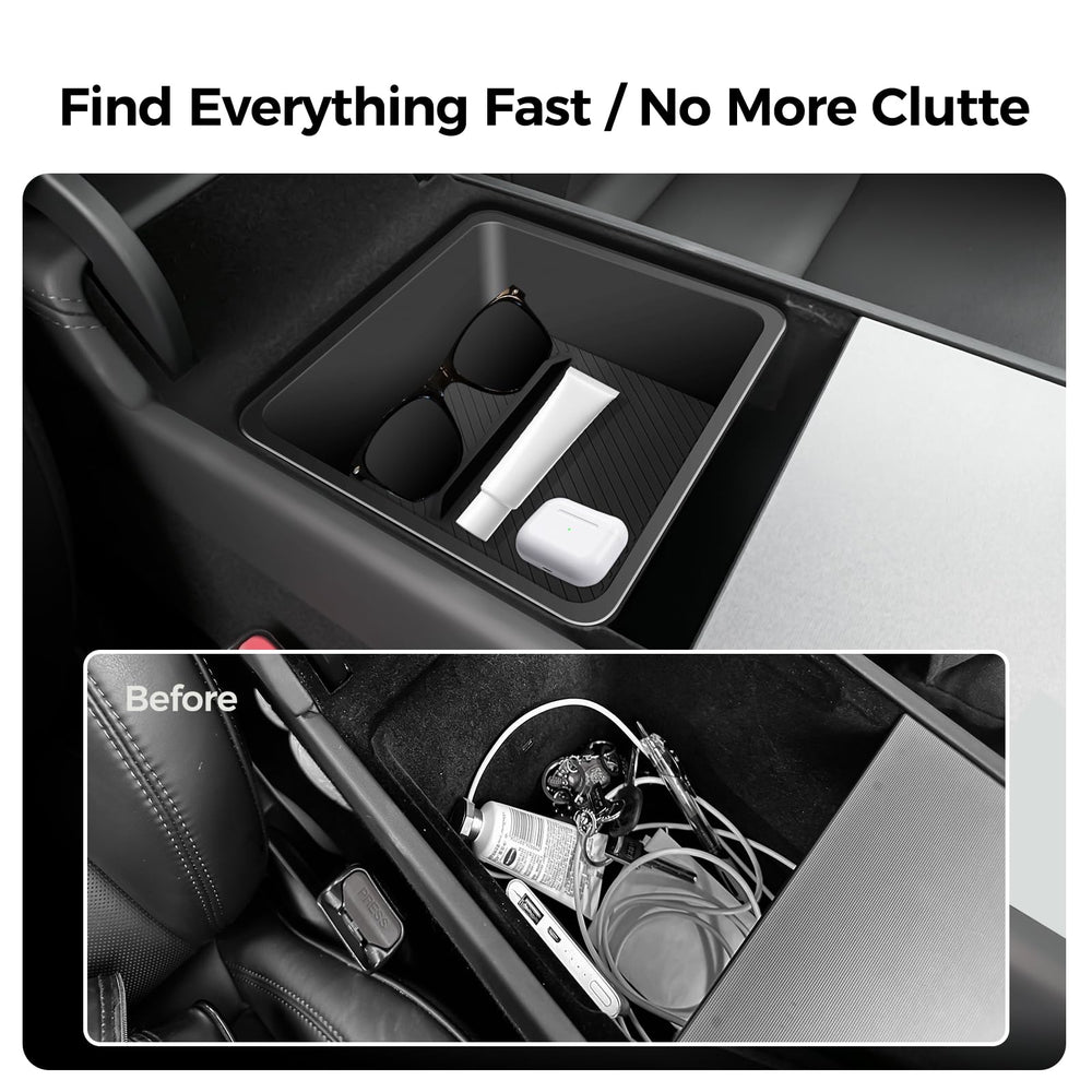 Cup holder area integrated with TUDEAO keeps drinks steady on the road