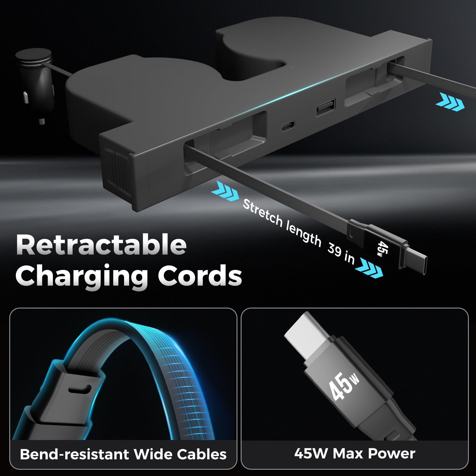 TUDEAO Highland-fit USB hub blending with Model Y interior