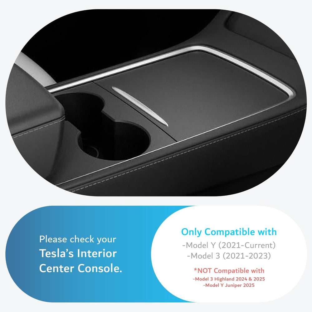 TUDIA center console organizer for Tesla Model Y keeps items organized and quiet