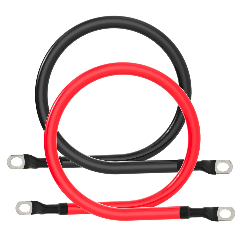 TUELETFU 4AWG black battery cable with 3/8 in lugs for automotive power