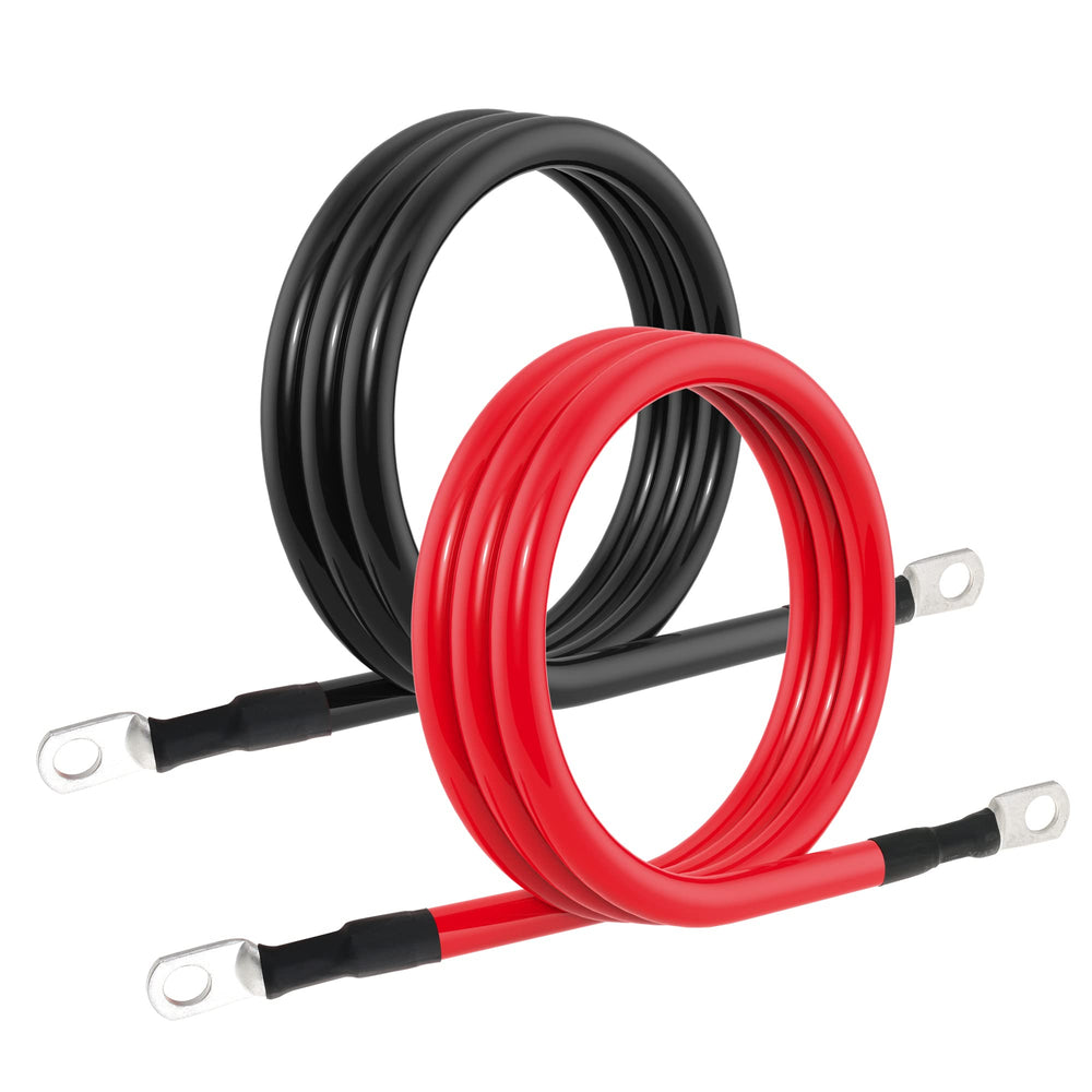 TUELETFU 4 AWG red battery cable 4 ft for automotive and marine power wiring