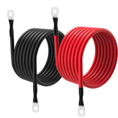 TUELETFU 6AWG battery cable with two lugs for secure automotive connections.