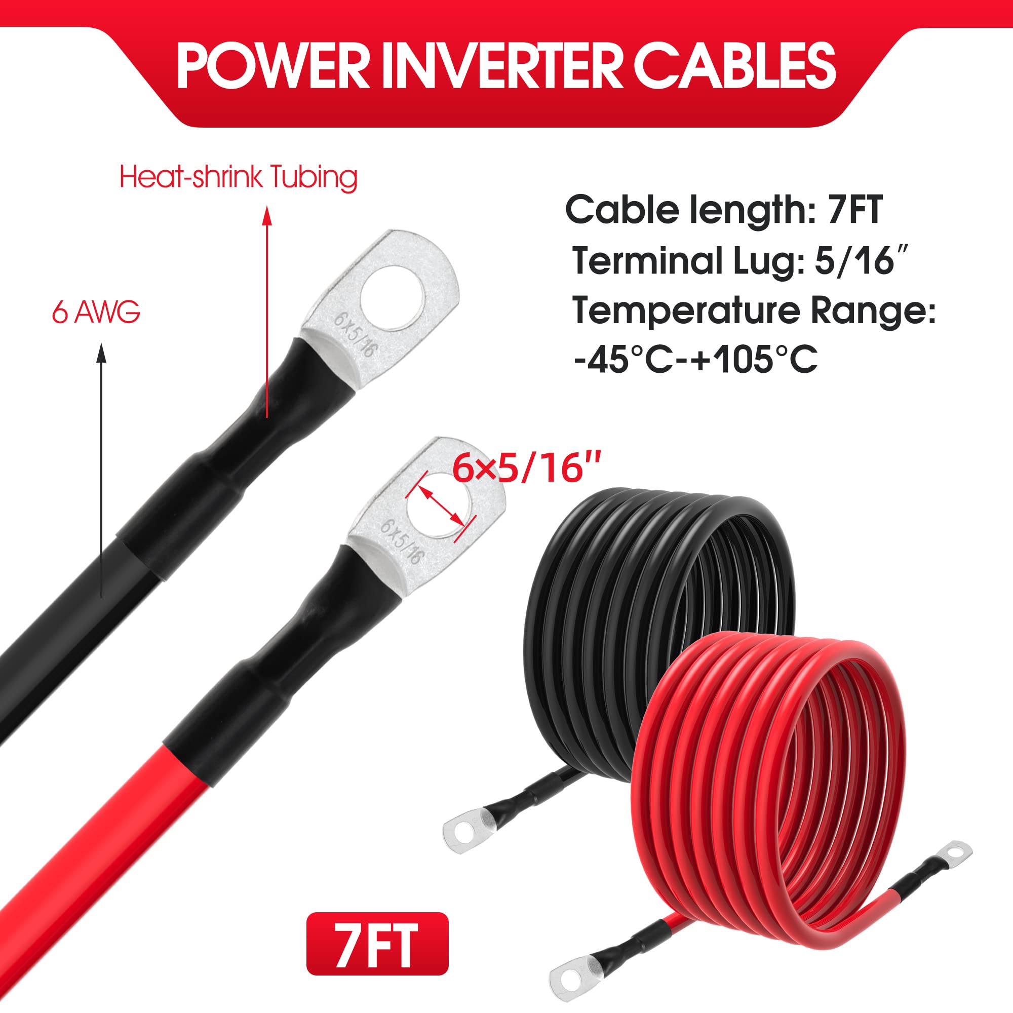 TUELETFU 7ft length cable ready for routing in boats and RVs.