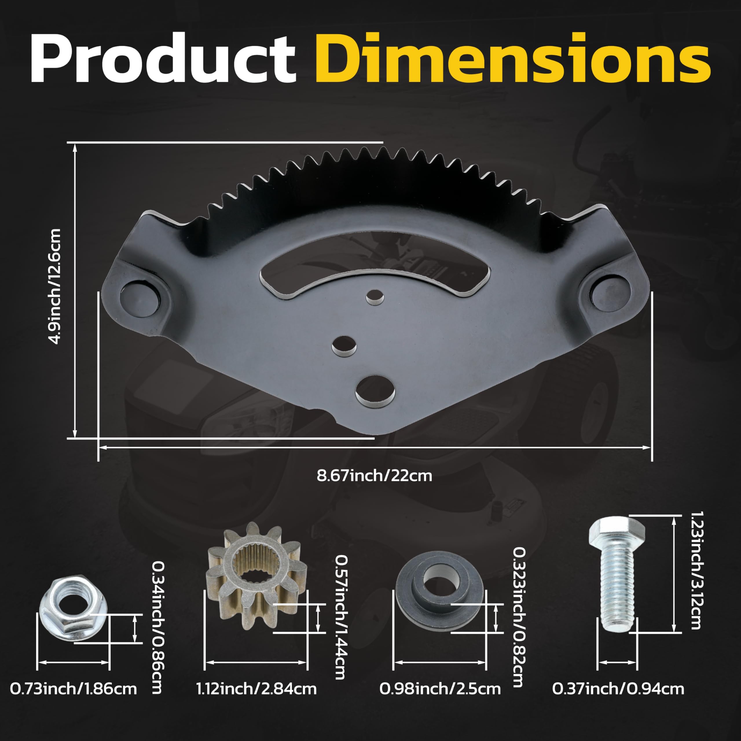 TUELETFU steering sector gear plate package highlights included shaft pinion and bushing