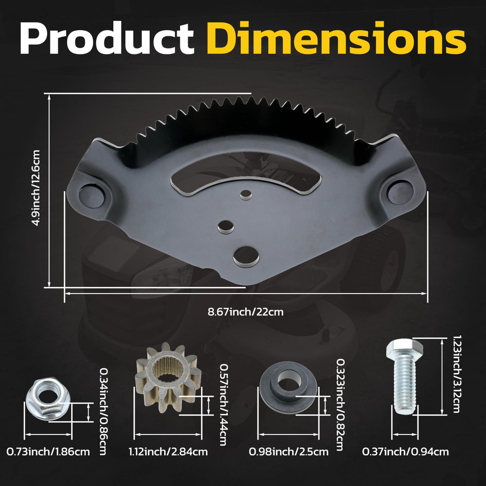 TUELETFU steering sector gear plate package highlights included shaft pinion and bushing
