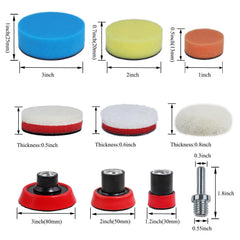 TuhooMall foam pads with mixed softness target delicate areas during polishing.