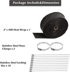 Duct clamps included to secure wrap ends