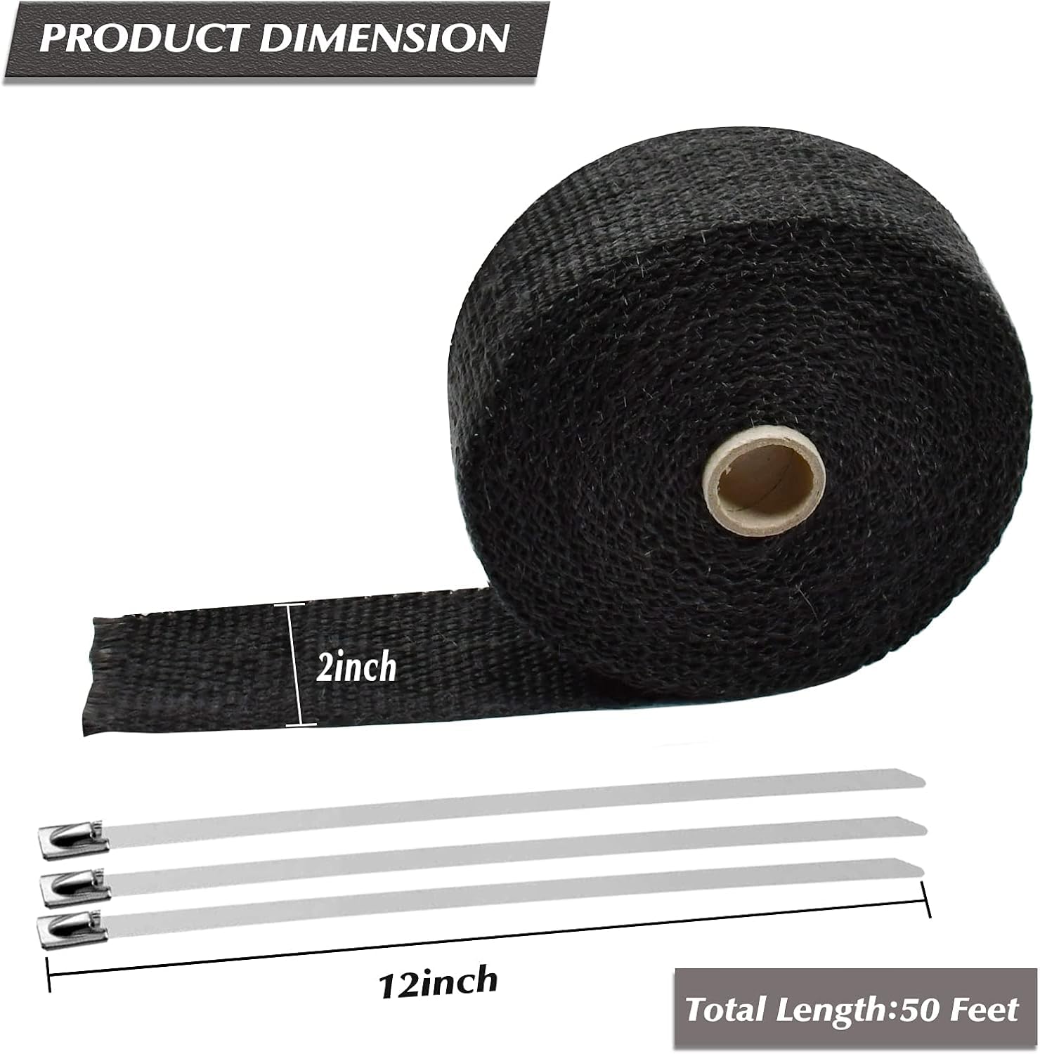 Stainless steel locking ties included for secure installation