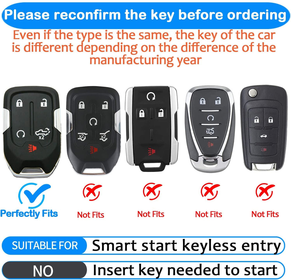 Tukellen red TPU key shell, back view for Chevy fob, full protection visible