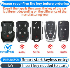 Tukellen red TPU key shell, back view for Chevy fob, full protection visible