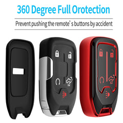 Tukellen red Chevy key shell side view highlighting edge protection