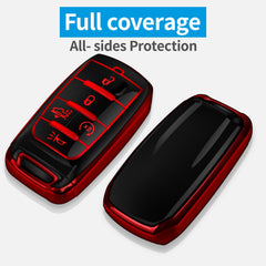 Tukellen Dodge key fob cover back view displaying full rear protection