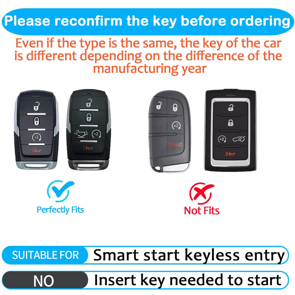Tukellen Dodge key fob cover side view highlighting slim profile and grip