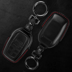 Tukellen leather key fob cover for Toyota Venza adds elegant feel and durability.