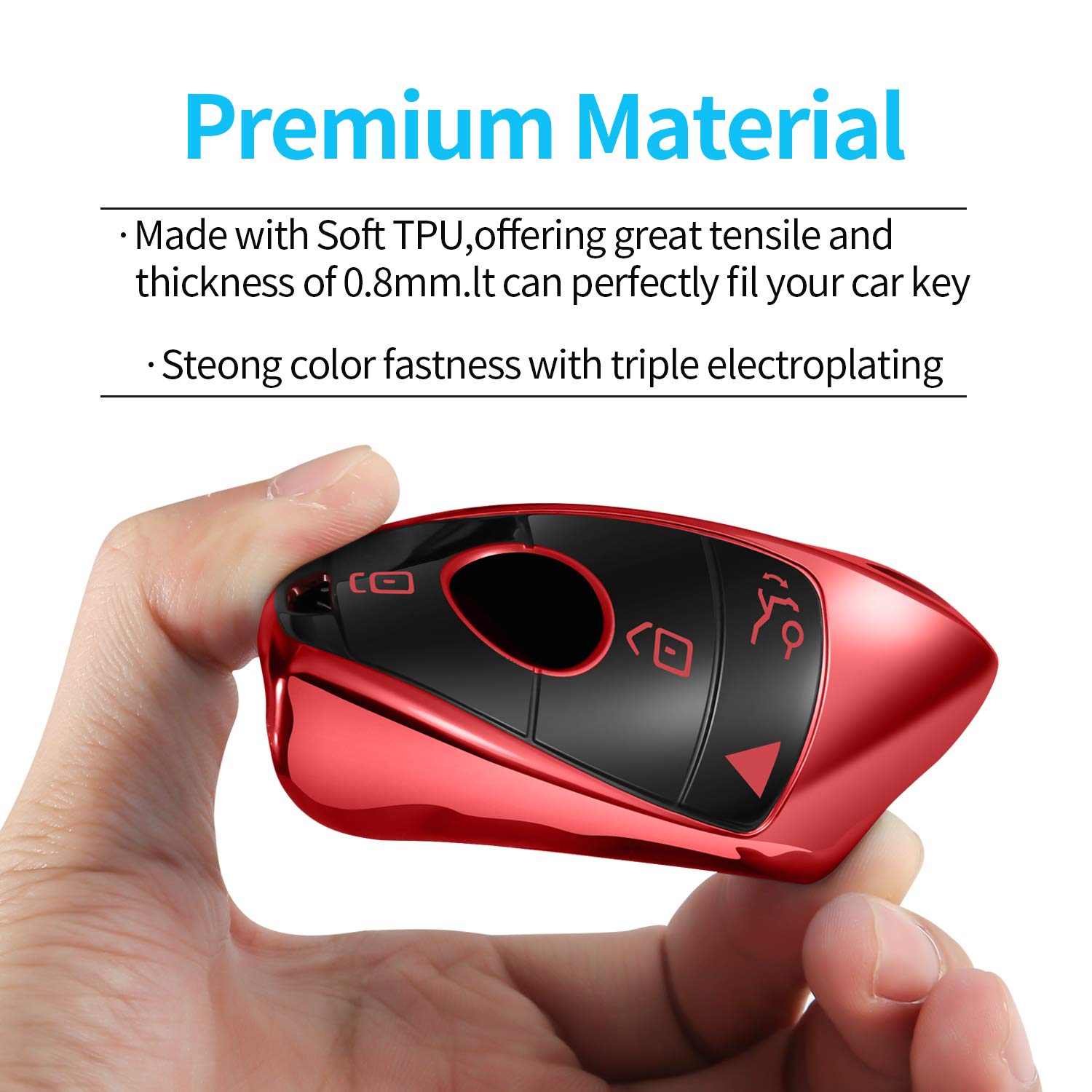 Tukellen red TPU cover offers everyday protection and easy access.