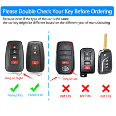 Tukellen Toyota key fob cover back view adds full protection and style.