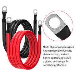 TUELETFU 3-8 inch lug red end ensures secure high-current terminations.