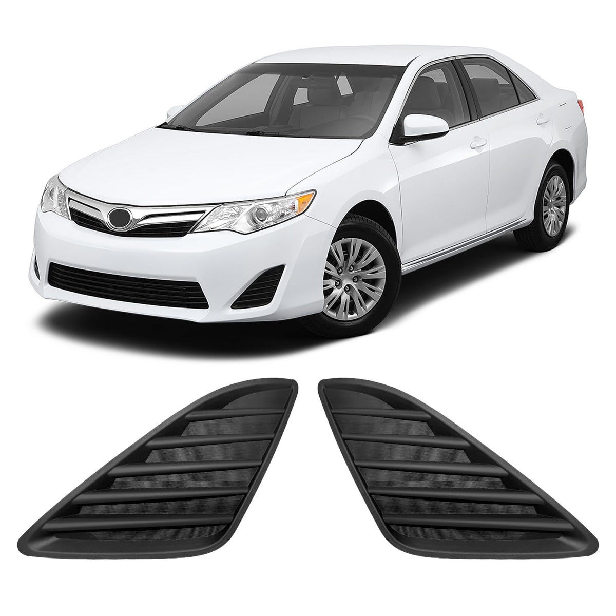 TULMTT Camry front fog light cover left installed for precise fit.