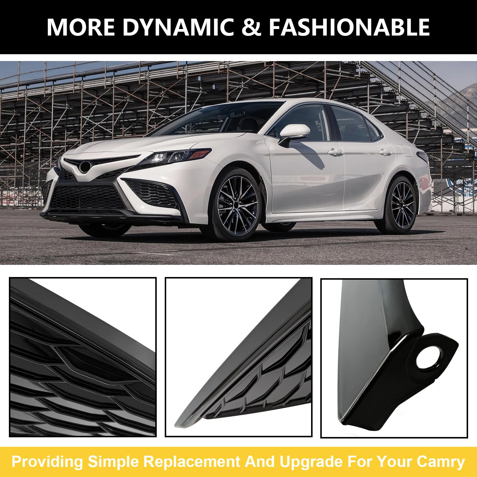 TULMTT Camry front bumper fog cover installs without drilling.