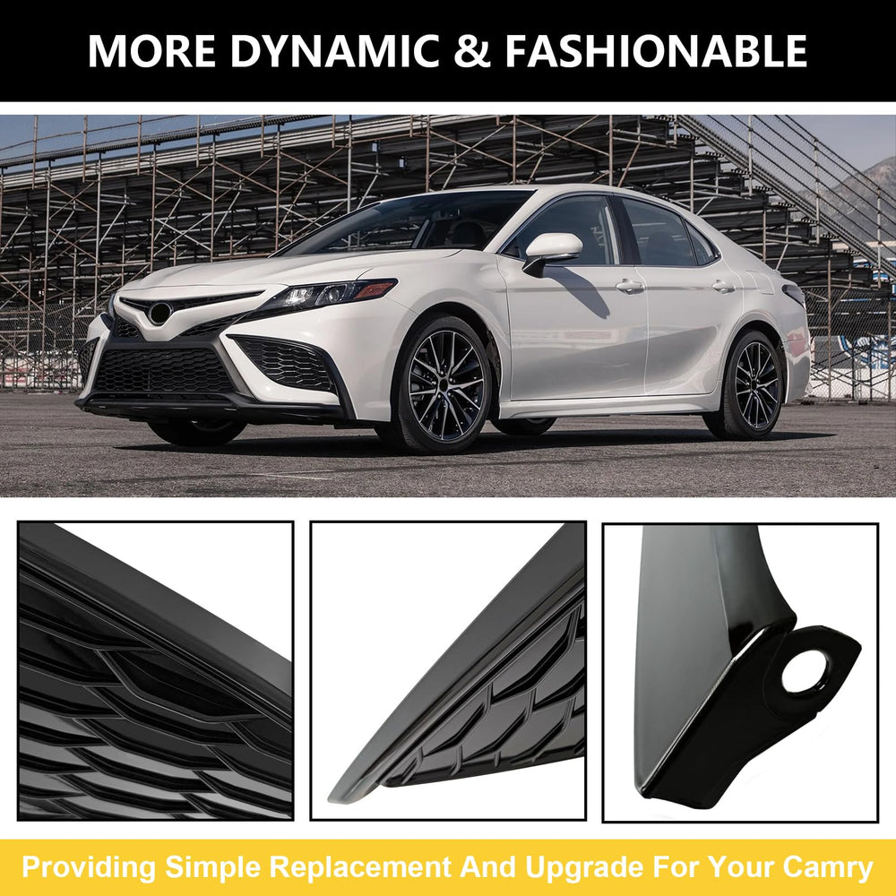 TULMTT Camry front bumper fog cover installs without drilling.