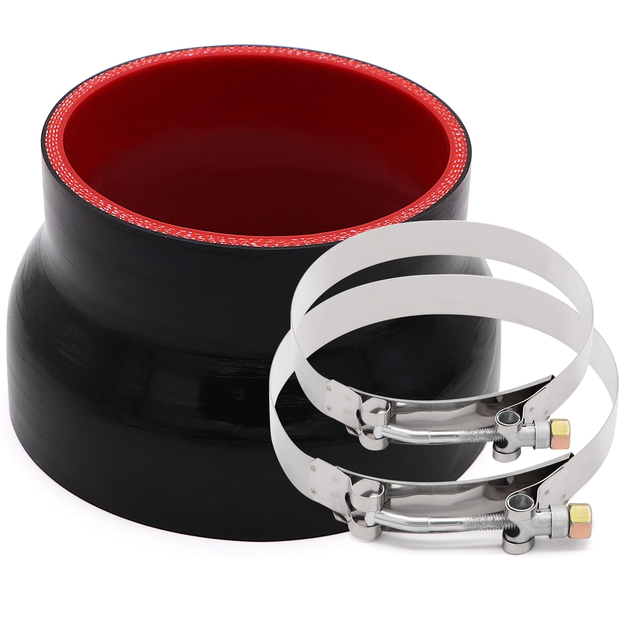 TuoLauthon 4-5 inch silicone reducer coupler for joining hoses in tight spaces.