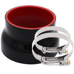 TuoLauthon 4-5 inch silicone reducer coupler for joining hoses in tight spaces.