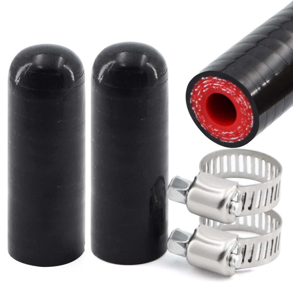 TuoLauthon 4-ply silicone hose cap end plug in 5/16 inch seals leaks.