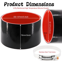 TuoLauthon high-temp silicone hose withstands heat for intercooler piping