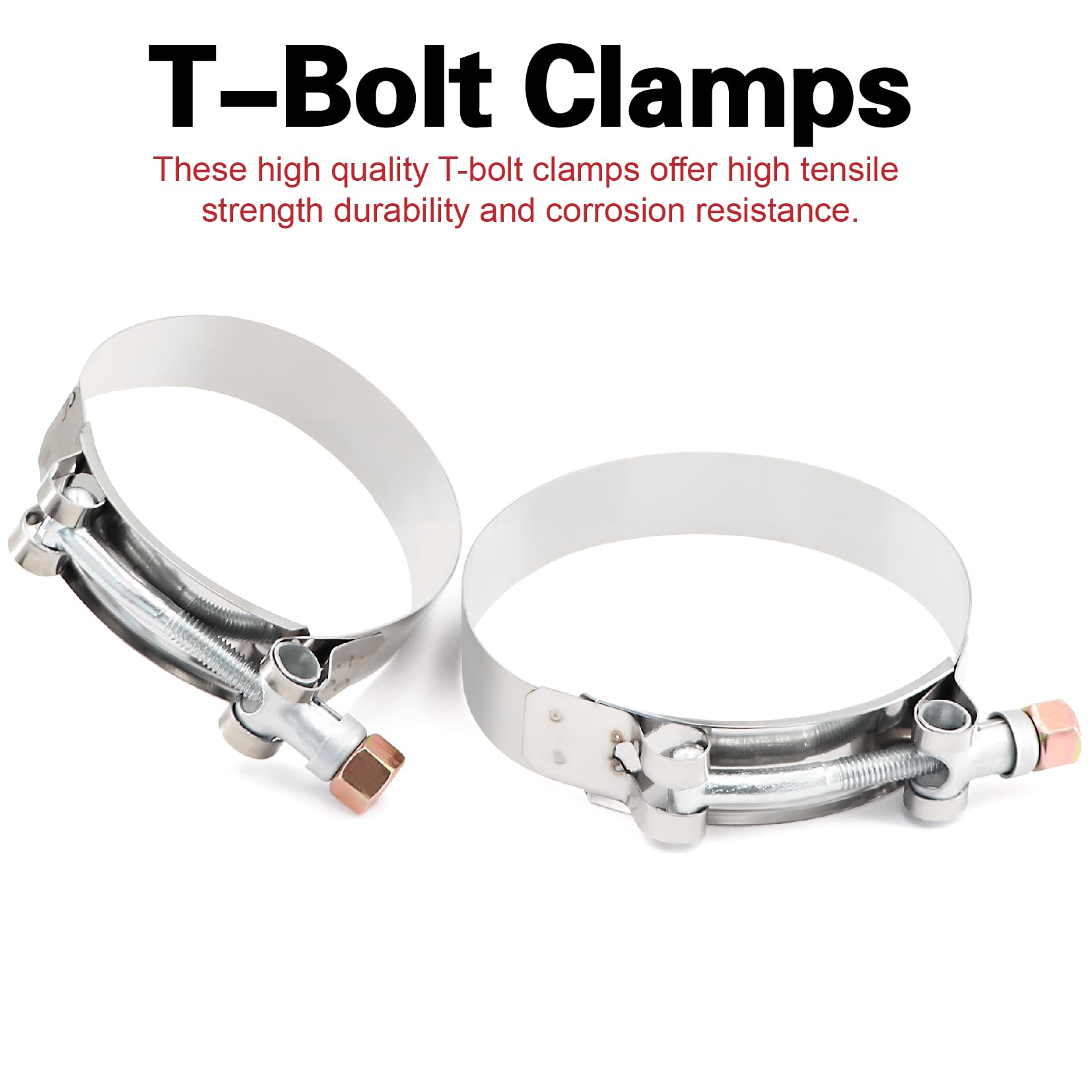 TuoLauthon stainless steel clamps included in the package for secure attachment.