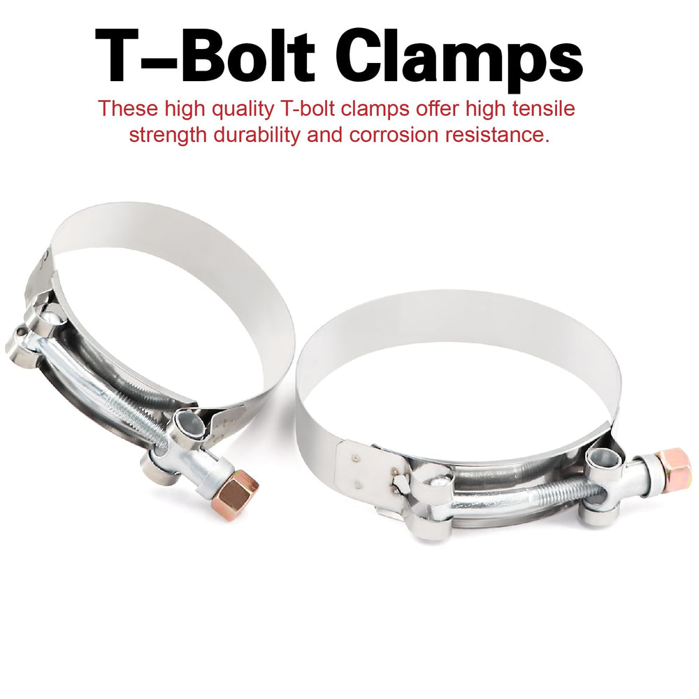 TuoLauthon stainless steel clamps included in the package for secure attachment.
