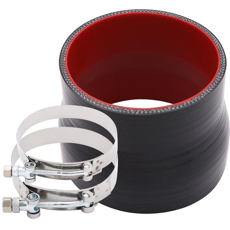 TuoLauthon straight reducer coupler connects 3.5 to 4 inch silicone piping for smooth airflow.