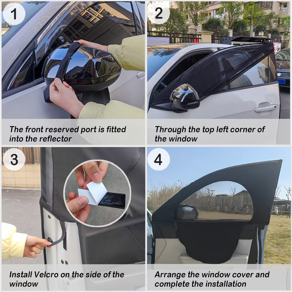 Turcee easy EZ Mounting with Velcro secures shade in seconds