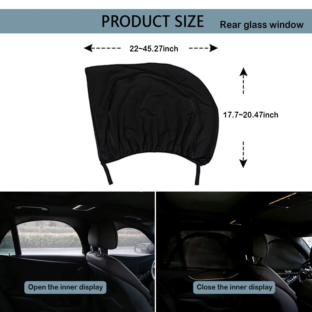 Turcee oversize mesh coverage on truck window keeps interior cool with airflow