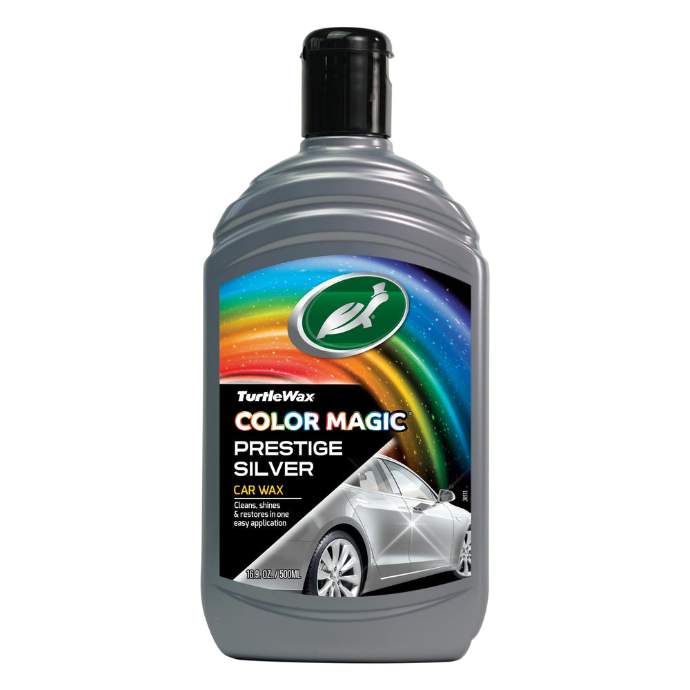 Turtle Wax Color Magic applied to a clean panel for even color restoration.
