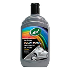 Turtle Wax Color Magic applied to a clean panel for even color restoration.