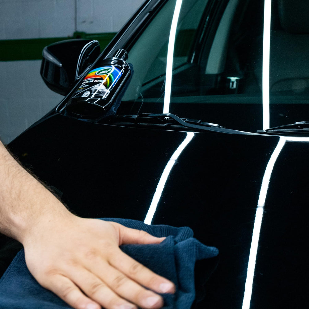 Turtle Wax Color Magic buffing reveals enhanced gloss and color depth.